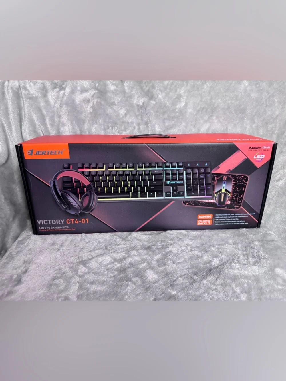 New Victory CT4-01 RGB Gaming Keyboard/Mouse/Headphone/Mousepad - Picture 1 of 2